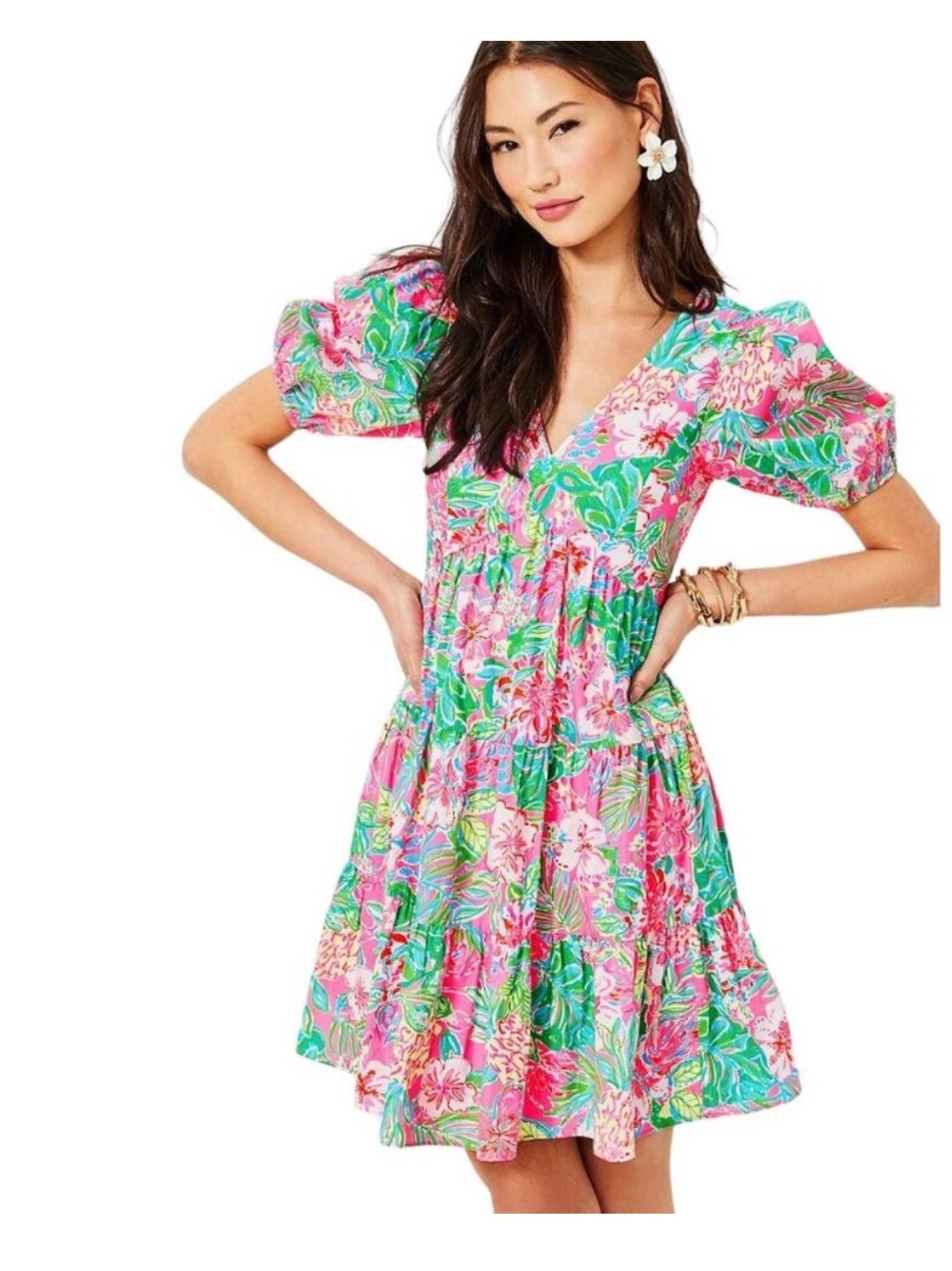 Lilly Pulitzer Nalani Lined Cotton Dress in Journey to the Jungle NWT - Size 4